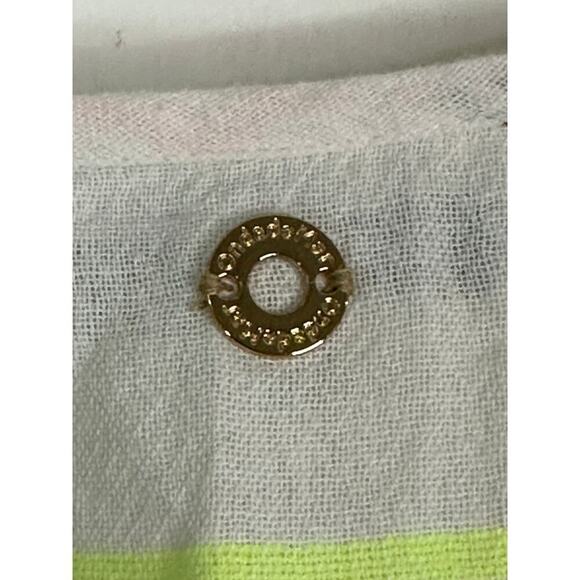 ONDADEMAR Embroidered Striped Tunic Cover-Up Top Loose Fit Swim Boho - Sz Small - Picture 5 of 7